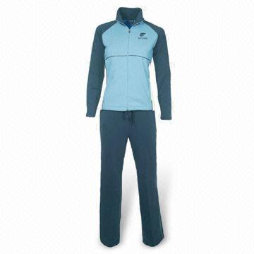 Women's Tracksuit, with Satin Piping on Jacket and Pant