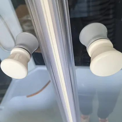 Tempered Glass Corner Sliding Door Shower Cabins and Rooms