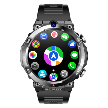 4G Touch Panel Smartwatch with Photo Function - Black Lifestyle Smartwatch