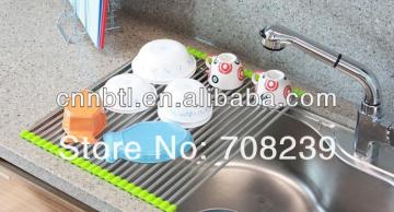 304/201Foldable Stainless Steel Dish Drainer Drying Rack for Kitchen