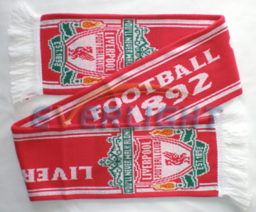 knitted scarf,soccer scarf,acrylic football scarf