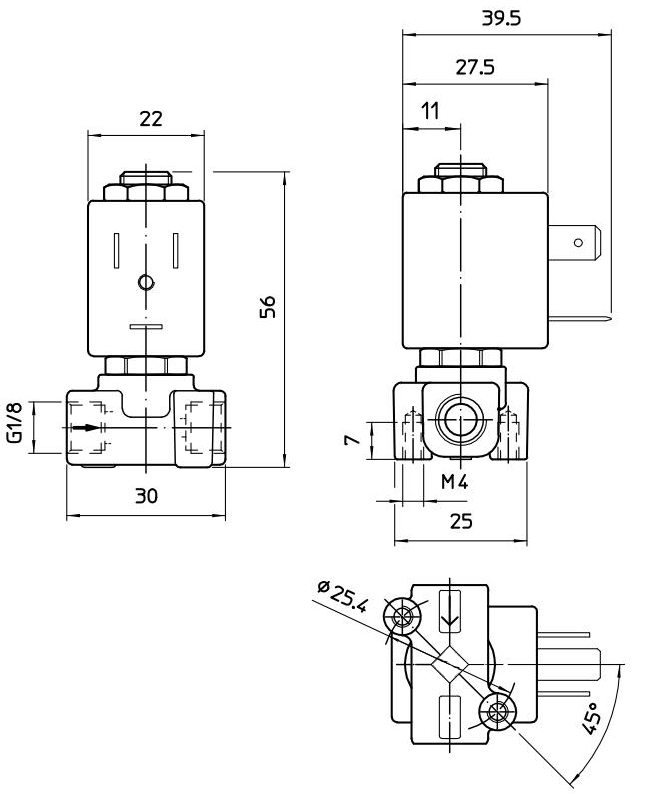 ODE Type Coffee Machine Solenoid Valve 1/8'' 230V China Manufacturers