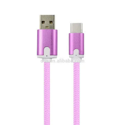 Brand New LED Light Data Cable Colorful Braided USB Charging Cable Type C Phones
