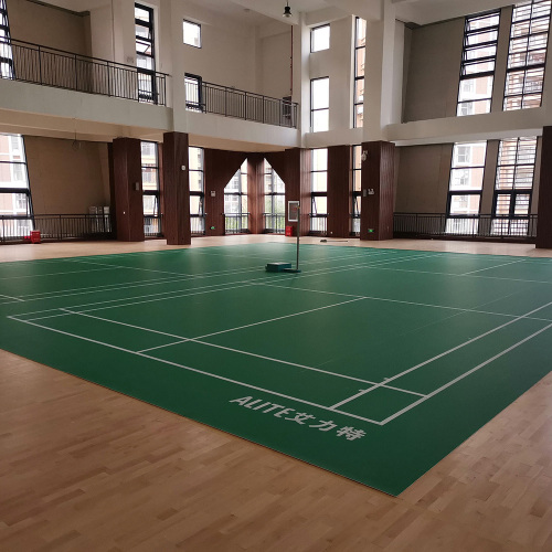 Pista de esportes coberta em PVC para quadra de badminton de tênis