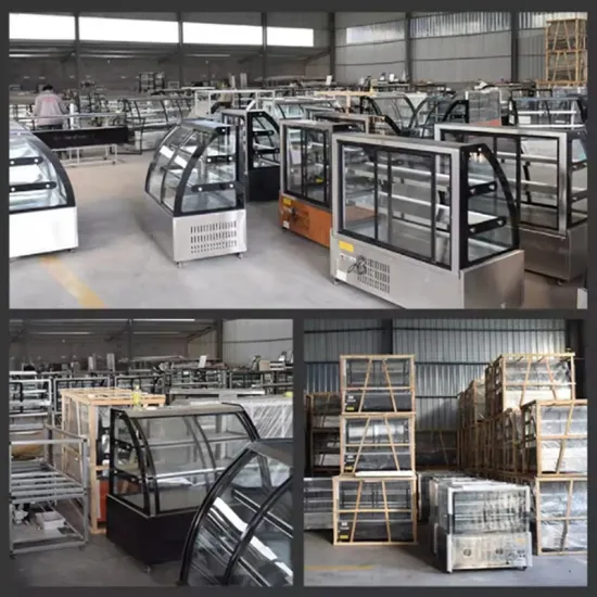 Round Arc Glass Front Opening Door Refrigerated Cake Bakery Display Cases Single Temperature Style Fan Cooling