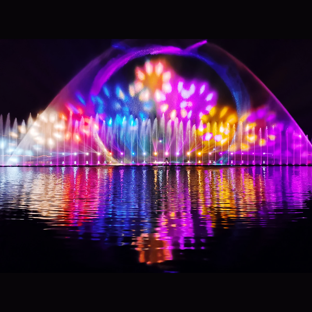 Fonte de tela de água grande para praças externas