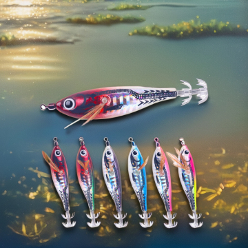 Newmajor Luminous Round Belly Shrimp Octopus Bait สำหรับการตกปลาล่อ