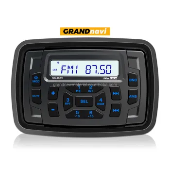Grandnavi BT Marine Radio - Waterproof Boat Audio Receiver with FM and USB/AUX-in MP3 Player