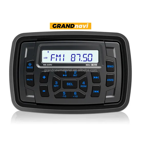 Grandnavi BT Marine Radio - Waterproof Boat Audio Receiver with FM and USB/AUX-in MP3 Player