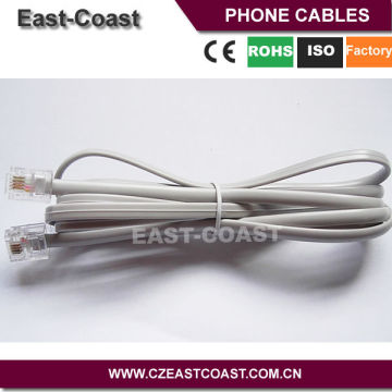 RJ11 4 Wire 6P4C Phone Cable