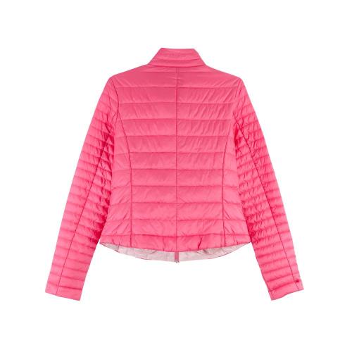 Ladies Long Puffer Coat Pink Short Down Jacket Supplier
