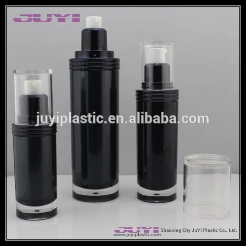 hot selling black color plastic bottle cosmetic packaging