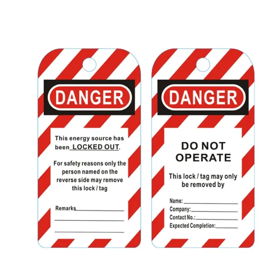 BOZZYS Lockout Tagout Tags - Durable PVC for Indoor/Outdoor Use in Various Environments (BD-P01)