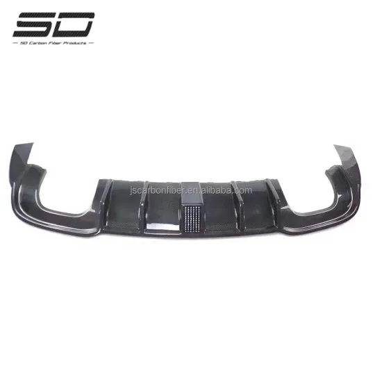Dry Carbon Fiber Rear Diffuser with LED Lights for Audi S3/A3 2017-2019