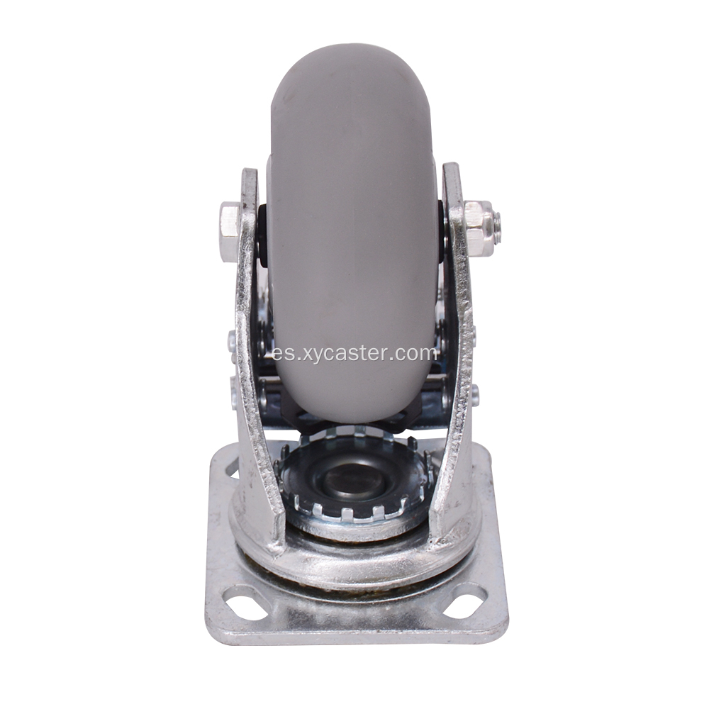 Caster TPR de 5 pulgadas gris con freno