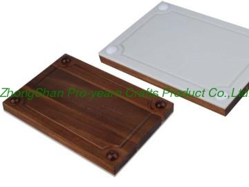 Wooden & plastic cutting board