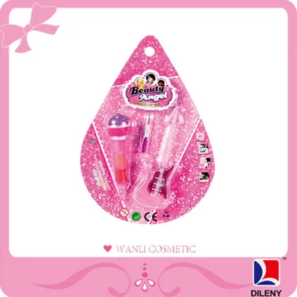 girl guitar lip gloss make up toy kid make up child make up