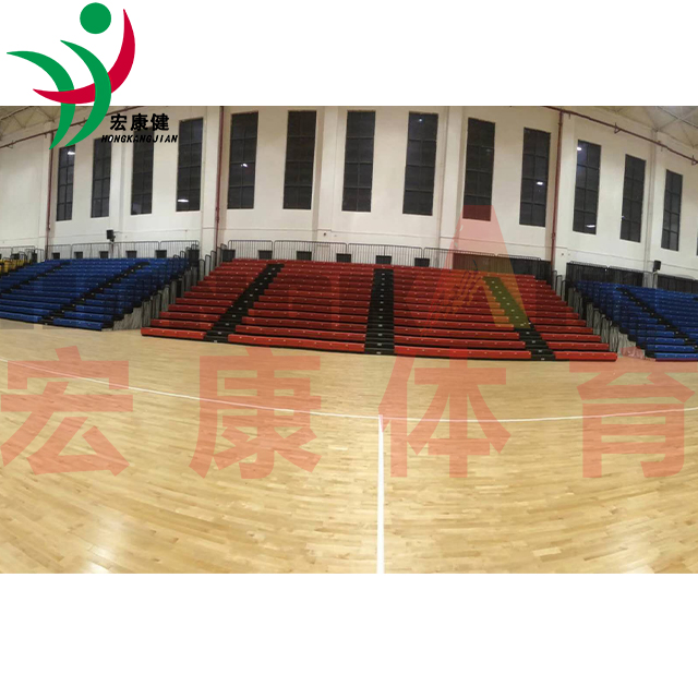 Telescopic Bleacher Seating for Indoor Spectators