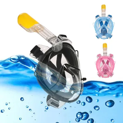 Full face snorkel mask with go pro mount