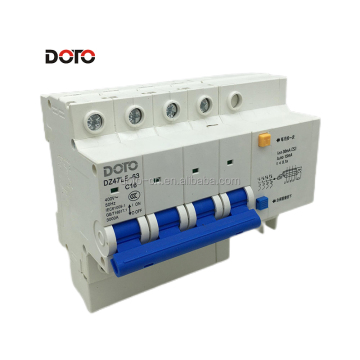 DZ47LE-63 C16 4P RCBO Circuit Breaker - 20A to 63A, 400V, 50Hz