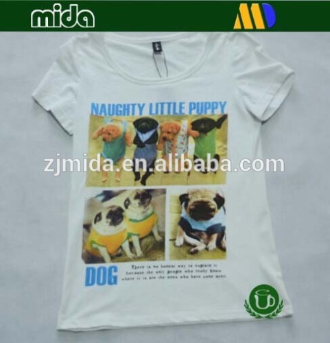 Cheap Sublimation T-shirt with Customized Design &100% Cotton for Hot Sale Wholesale