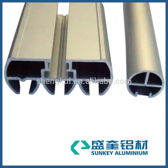 Extrusion de aluminio Curtain Track Profiles Perfil de aluminio Glass Sand Blasting