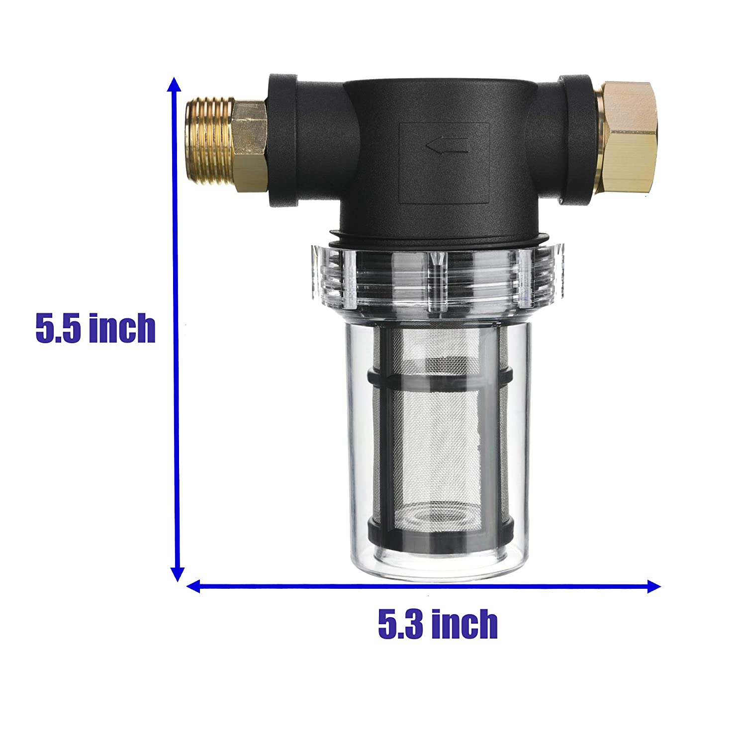 High quality Black 3/4 Metal Mesh Garden Hose Inline Filter for Sediment