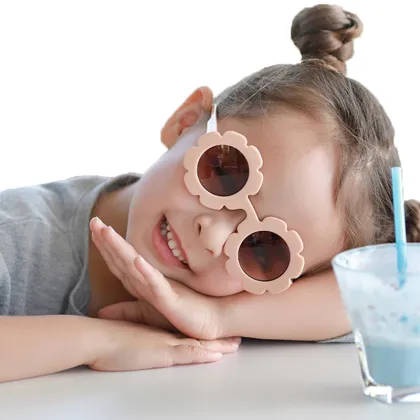 Pink Polarized Sunglasses for Kids - Stylish Sunflower Shades for Baby Girls