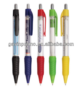 Pull out banner ballpoint pen