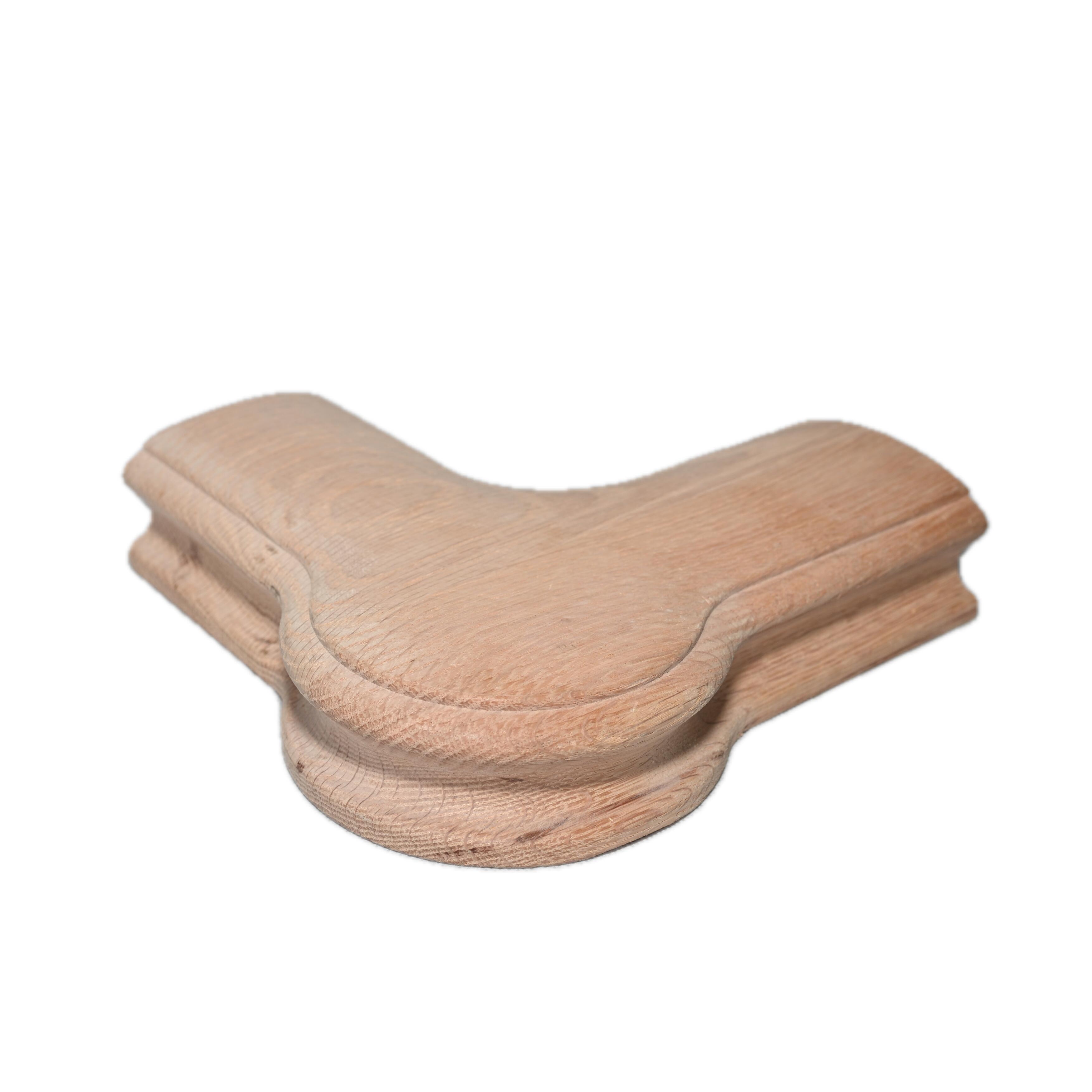 Wooden stair elbow