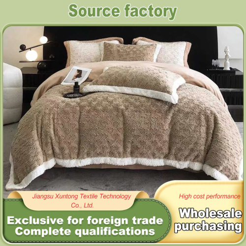 Roupa de cama macia e quente de lã de cordeiro espessada