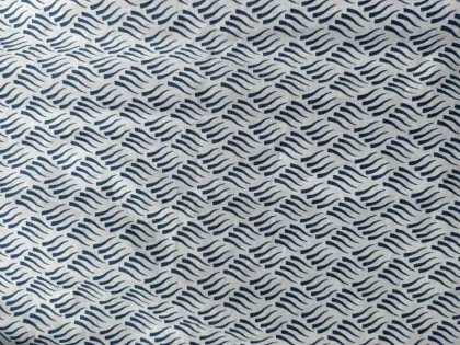 Men's Cotton Stretch Shirt in Navy White