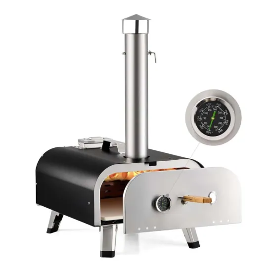 12 Inch Portable Wood Pellet Pizza Oven with Stainless Steel Wood Fired Oven for Outdoor Cooking