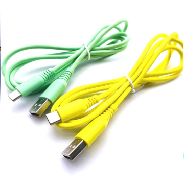 Colorido cable de silicona USB tipo-C