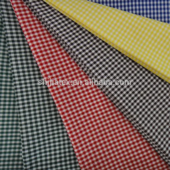 100% polyester yarn dyed fabric 150gsm high weight garment fabric