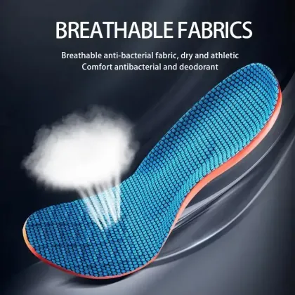 Men's and Women's Sport Shoes Insoles: Shock Absorption, Deodorant, Breathable Cushion Orthopedic Inserts