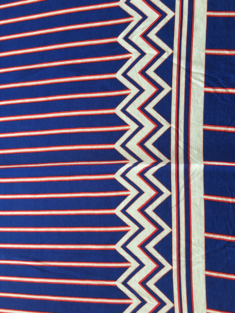 Tissu pour impression légère géométrique avec bordure Rayon Challis 30S