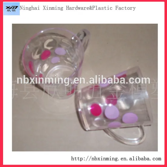 Recycled transparent plastic water cup