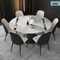 Rock Slate Plate extendable Dining Table Set