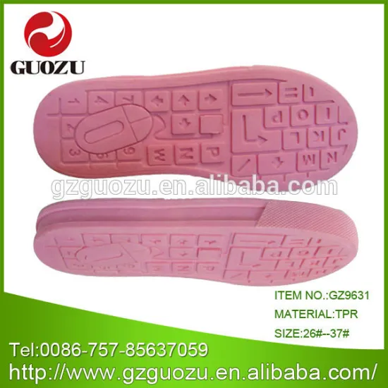comfortable school kids red tpr shoes sole design for casual shoes