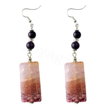 Natural Gemstone Agate Earring