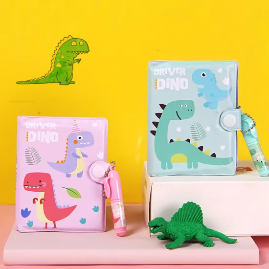 Creative Cartoon Mini Dinosaur Notebook Set with Ballpoint Pen