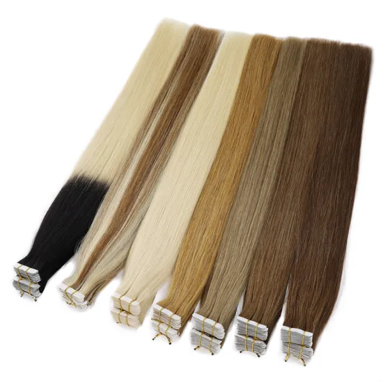 12A invisible brazilian russian virgin  natural  tape in hair extensions human