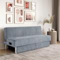 Two Drawers Futon Sofa Bed Adjustable Couch Sleeper