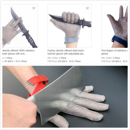 5 cut resistant stainless steel mesh glove