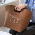 Bolsa de compras personalizada de couro