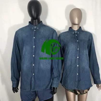 Kango Factory: Cheap All-Season Printed Long Sleeve Denim Shirt