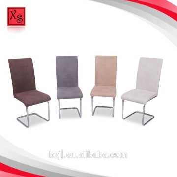Cheap Modern Fabric Seat and Back Chromed Legs Dining Chair XS2065