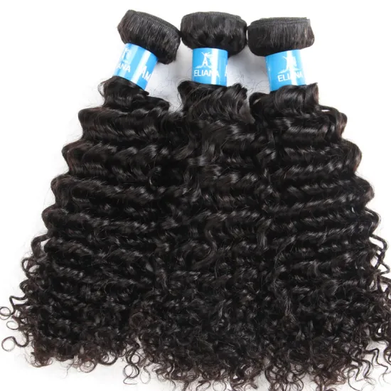 Brazilian Curly Virgin Hair Weave Unprocessed Human hair extension for black woman