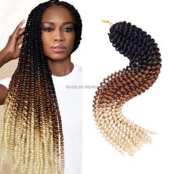 New Ombre Color Water Wave Twist Crochet Hair 22inch 32 Strands Synthetic Passion Twist Crochet Braids Hair Extension Attachment